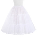 Belle Poque Frauen Weiß Vintage Crinoline Petticoat Underskirt für Vintage Retro Kleider BP000177-2